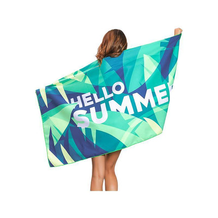 Sand Free XL Beach Towel + Bag Quick Dry Microfibre Compact Light Swimming - Aimall