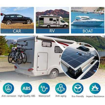 4x Solar Panel Mounting Bracket White Black Corner Set Kit Entry Caravan Boat