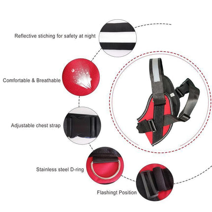 Personalized Dog NO PULL Harness Reflective Adjustable Pet Dog Vest - Aimall