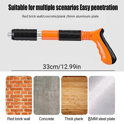 Adjustable Mini Air Nail Gun Machine Wall Fastening Rivet Tool with 100PCS Nails