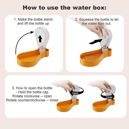 Portable Pet Water Bottle Outdoor Feeder Dual Purpose Drinking Travel Use