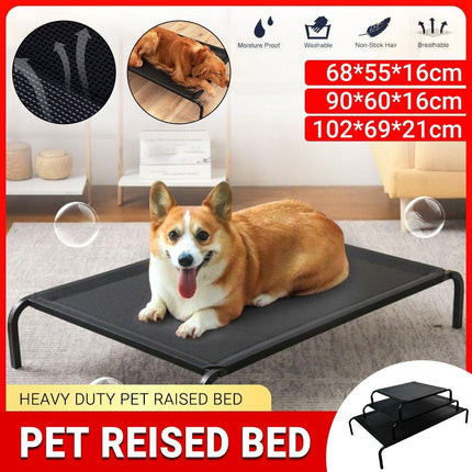 Heavy Duty Pet Raised Bed Elevated Trampoline Hammock Cat Dog Raised Deluxe