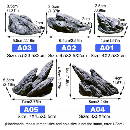 Aquarium Resin Dragon Stone Rock Decorative Ornaments Fish Tank Landscape