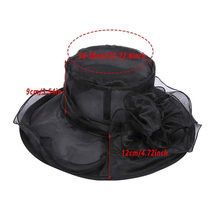 Ladies Large Brim Sun Hat Lightweight Bowler Hat Summer Beach Outdoor Protection