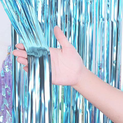 4PCS Gender Reveal Balloons and Silk Curtain Party Decor Boy Girl Theme Supplies