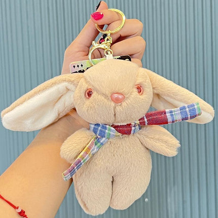 Cartoon Rabbit Doll Plush Toy Key Chain Accessories Bag Pendant Gift Keychain - Aimall