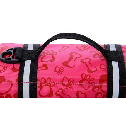 Dog Life Jacket Pet Safety Vest Swimming Boating Float Aid Buoyancy Lifesaver Red - Aimall