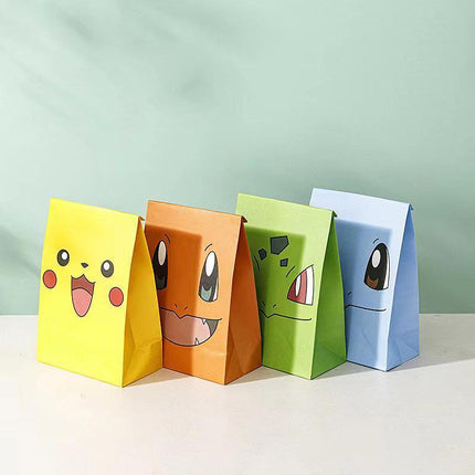 40 PCS Cartoon Gift Paper Bag White Kraft Paper AU