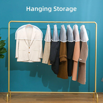 10pcs Dustproof Clothes Cover Transparent Hanging Wardrobe Storage Bag Set