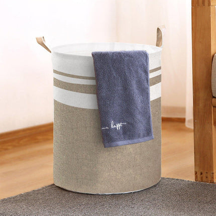 Foldable Canvas Laundry Basket for Dirty Clothes Storage Bag Hamper Organizer