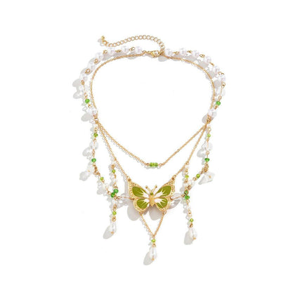 Butterfly Choker Necklace Women Summer Dopamine Fashion Jewelry Gift Set