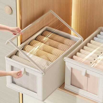 Dustproof Wardrobe Storage Box with Lid Large Clothes Organiser Container