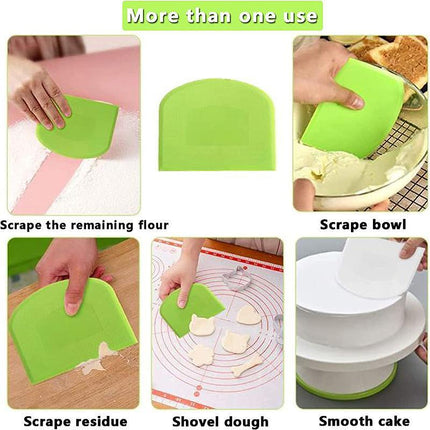 Baker Dough Scraper Sourdough Pizza Cake Pastry Bread Cutter Slicer Cutting Tool - Aimall
