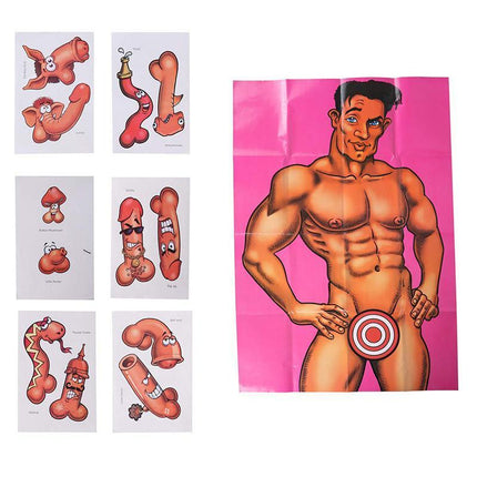 Pin Stick The Junk On The Hunk Adult Game Hens Night Party Dick Willy Bacheloret - Aimall