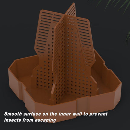 Reptile Anti Escape Feeding Basin Self Catch Feeder for Lizard Snake Pet Care