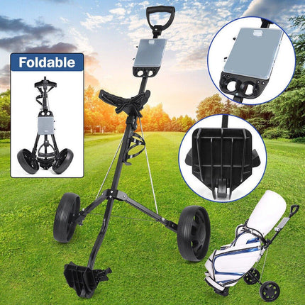 Foldable Aluminum Golf Push Pull Trolley Cart Lightweight Buggy for Easy Transport