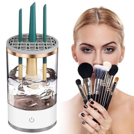 Automatic Electric Makeup Brush Cleaner Dryer Tool Fast Cleaning Machine Kit Set