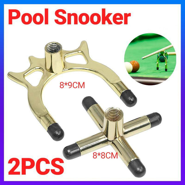 2PCS Pool Snooker Billiard Table Cue rest cross And spider jigger brass Set - Aimall