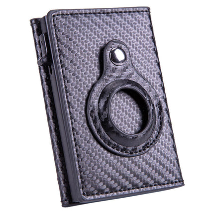 For Airtag Wallet PU Leather Credit Card Money Holder AirTag Case Air Tag Cover - Aimall