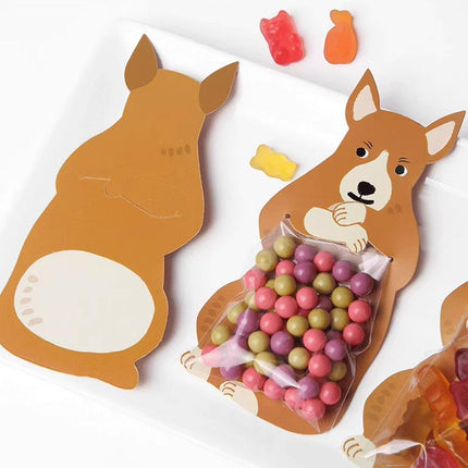 100pcs Cute 3D Cartoon Animal Candy Bags for Party Favors Birthday Gift Wrapping