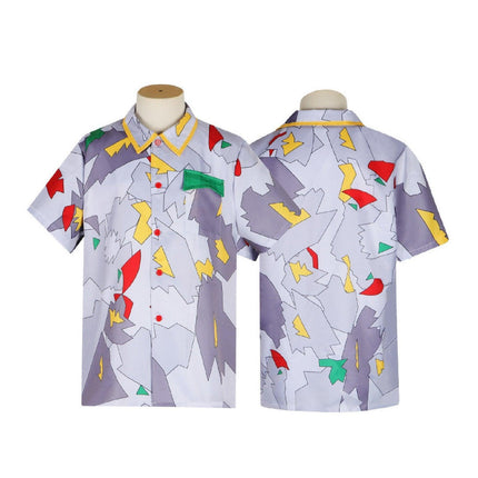 Strange Story 4 Cos Dress Shirt Short Sleeve Round Neck Men's And Women's Performance Cosplay Dress New Halloween Play Dress