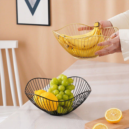 Large Iron Fruit Storage Basket Home Decor Snack Candy Plate Living Room Basket
