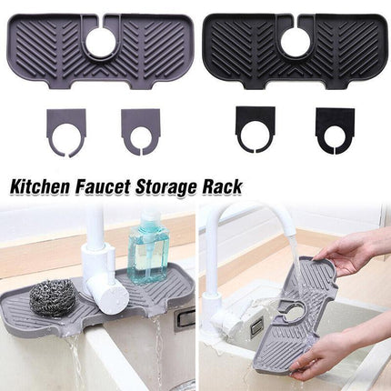 Kitchen Faucet Storage Rack Holder Soap Sponges Caddy Organizer Sink Basket Rack - Aimall