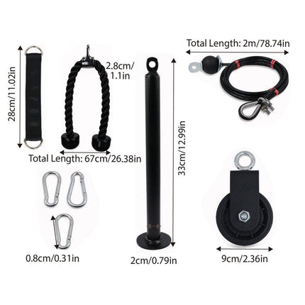 Home Fitness Equipment Pull Down Training Set Tricep Workout Accessories Gym