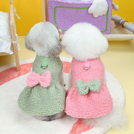 Spring Fall Pet Dog Clothes Cotton Skirt Puppy Dress for Small Medium Large Dogs