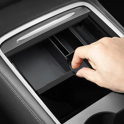Centre Console Organizer Tray Armrest Storage Box Drawer for Tesla Model 3 - Aimall
