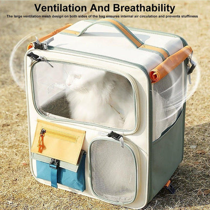 Large Capacity Pet Backpack for Cats Dogs Travel Carrier Ideal for Outdoor Use