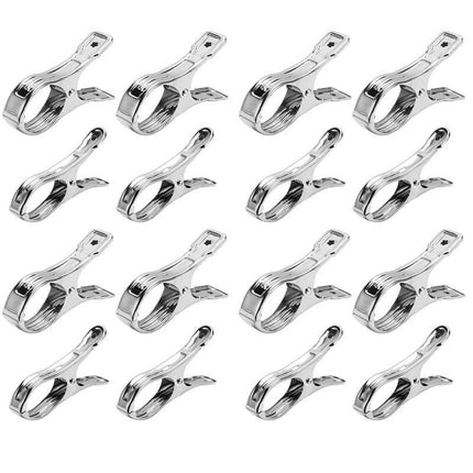 Large Stainless Steel Clothes Pegs Hanging Clip Laundry Windproof Clamp - Aimall