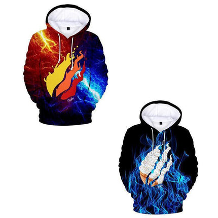 140CM Kids Boys Prestonplayz Flame Hoodie Sweatshirt Jumper Tops Gift 5-10 yrs - Aimall