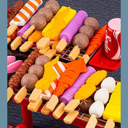 Set Kids BBQ Pretend Play Kitchen Food Toys Cooking Playset for Kids 28pcs - Aimall