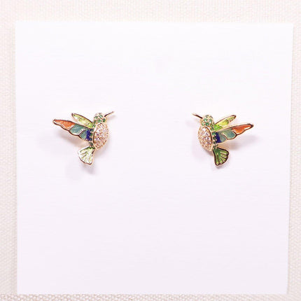 Chinese Hummingbird Earrings Mini Bird Design Fashion Jewelry for Women