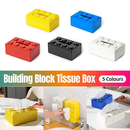 Tissue Box Cover Creative Building Block Cute Napkin Dispenser Holder Home Decor