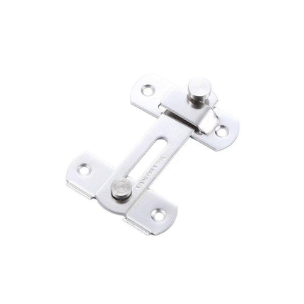 2 Sets 90 Degree Sliding Door Buckle Hitch Safety Latch Chain Lock Catch Kit