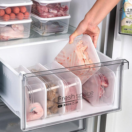8pcs Refrigerator Storage Organizer Transparent Crisper Box for Home Kitchen