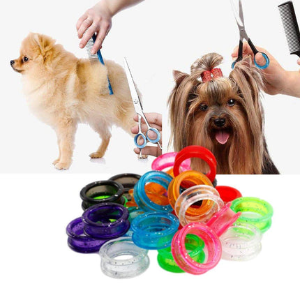 16Pcs Dog Grooming Scissors Soft Silicone Finger Rings Insert Finger Protector
