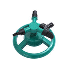 Small Disc Sprinkler 360 Degree Rotating Garden Sprayer Three Prong Spray Water