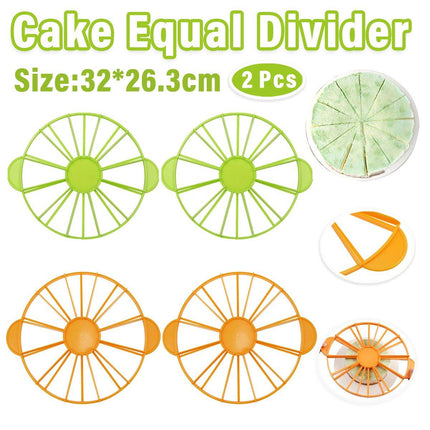 2pcs Cake Slicer Equalizer Split Cutter Baking Tools Plastic DIY Cake Divider