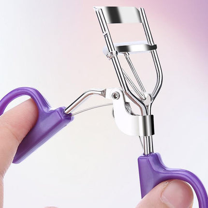 Mini Eyelash Curler with Silicone Refill Pads Make Up Tool for Women Girl Beauty - Aimall