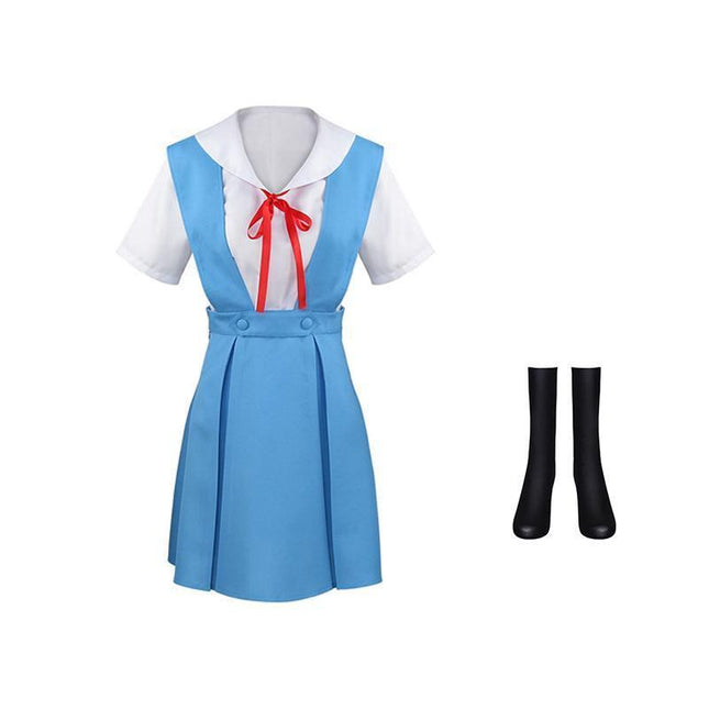 NEON GENESIS EVANGELION EVA Ayanami Rei Asuka School Uniform JK Cosplay Costume AU