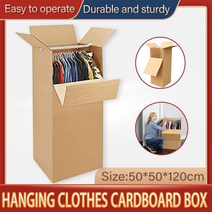 CloPaper Hanging Clothes Boxes Moving Cartons Clothing Shipping Storage Box