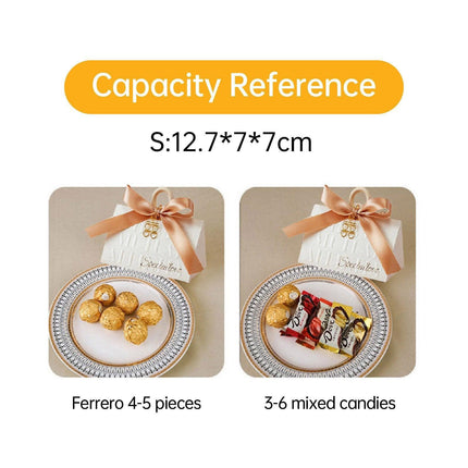 5PCS Portable Luxury Wedding Candy Gift Boxes Favour Packaging High-end Party
