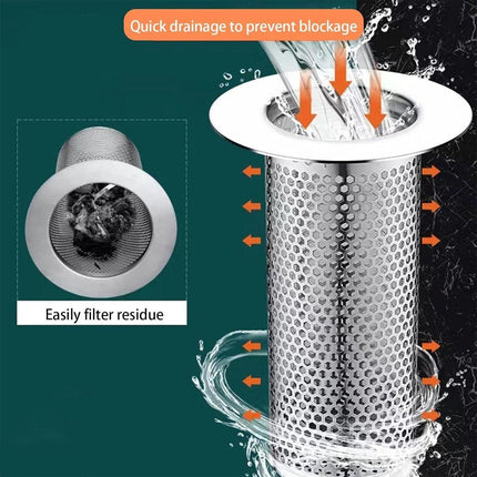 Bathroom Floor Drain Filter Anti-Blocking Hair Catcher Shower Sink Mesh Basket
