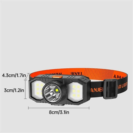 Super Bright Outdoor Head Headlight LED USB Rechargeable Headlamp Camping Fish