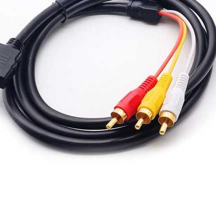 HDMI to RCA Adapter Cable 1.5m Gold-Plated for HDTV DVD & More - Aimall