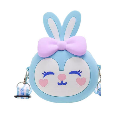 Kids Girls Cute Mini Crossbody Bag Silicone Coin Purse Shoulder Bag Wallets Gift - Aimall