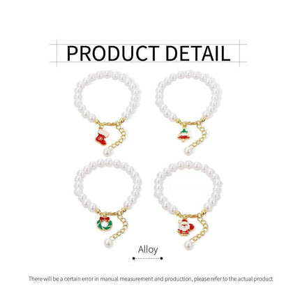 Faux Pearl Bracelet for Women Christmas Gift Adjustable Fashion Jewellery